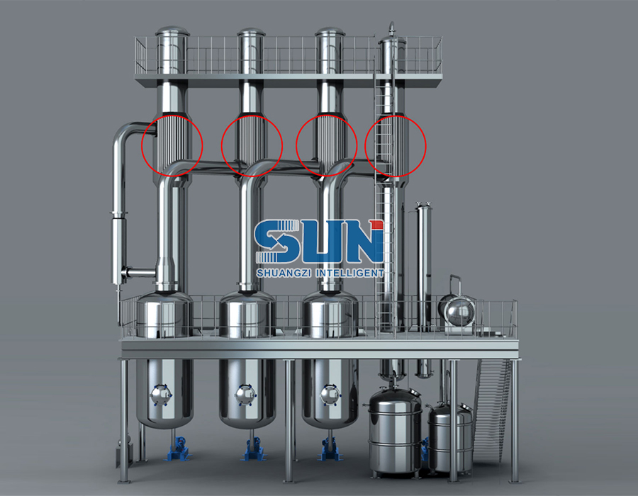 Vacuum Concentration Equipment Fall Film Evaporator