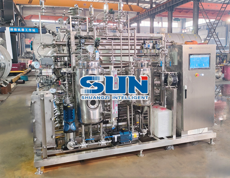 Full Automatic UHT Tubular Sterilizer for Fruit Juice/Beverage/Dairy Products